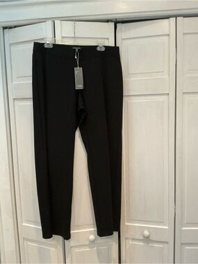 Eileen Fisher NWT Black Rayon Knit Pants - PL
